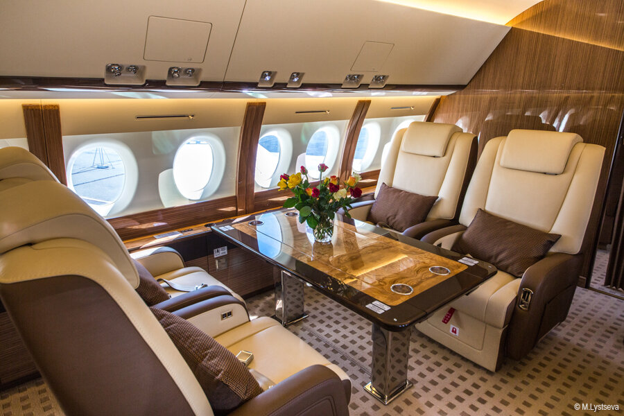 letto nel Sukhoi Business Jet